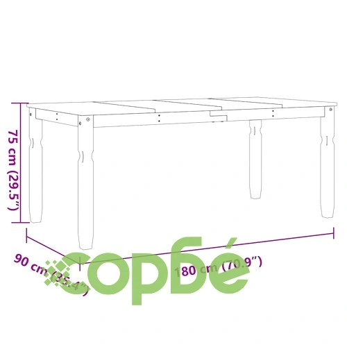 Трапезен комплект от 5 части Panama, Бяла бор масив ➤ топ цена ➤ sorbe.bg