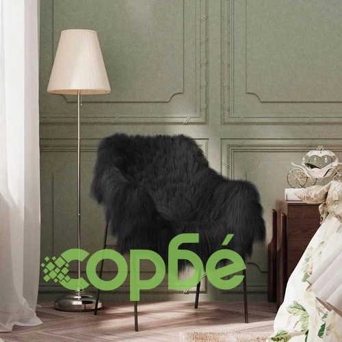 Покривало за стол от исландска овча кожа черно 70x110 см ➤ топ цена ➤ sorbe.bg
