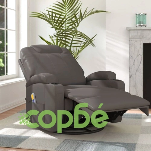 Масажен стол с люлееща функция, антрацит, изкуствена кожа ➤ топ цена ➤ sorbe.bg