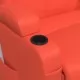 Масажен стол с люлееща функция, червен, изкуствена кожа