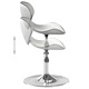 Бар табуретка, бяла, изкуствена кожа
