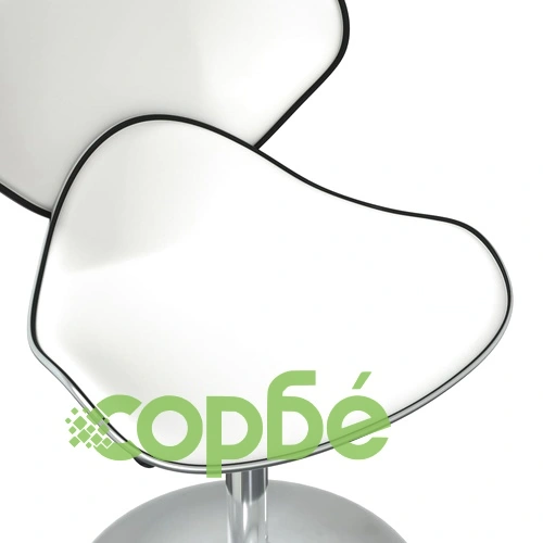 Трапезни столове, 2 бр, бели, изкуствена кожа ➤ топ цена ➤ sorbe.bg