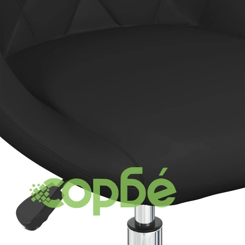 Въртящи се трапезни столове, 2 бр, черни, изкуствена кожа ➤ топ цена ➤ sorbe.bg