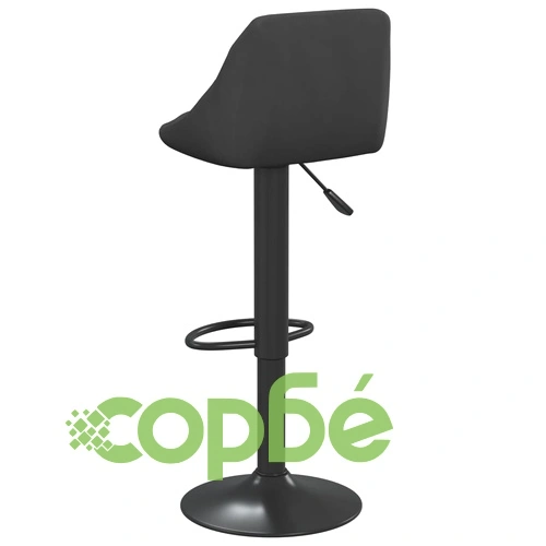 Бар табуретки, 2 бр, черни, кадифе ➤ топ цена ➤ sorbe.bg