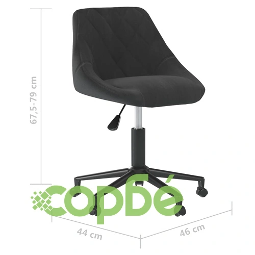 Въртящи трапезни столове, 2 бр, черни, кадифе ➤ топ цена ➤ sorbe.bg