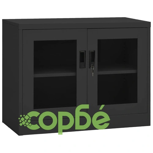 Офис шкаф, антрацит, 90x40x70 см, стомана на топ цена от sorbe.bg Офис шкаф, антрацит, 90x40x70 см, стомана ➤ топ цена ➤ sorbe.bg