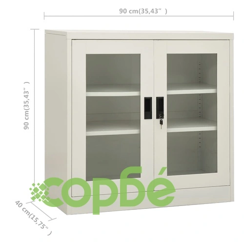 Офис шкаф, светлосив, 90x40x90 см, стомана на топ цена от sorbe.bg Офис шкаф, светлосив, 90x40x90 см, стомана ➤ топ цена ➤ sorbe.bg