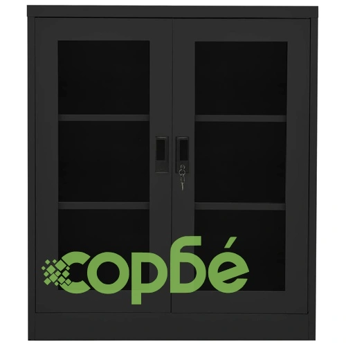 Офис шкаф, антрацит, 90x40x105 см, стомана на топ цена от sorbe.bg Офис шкаф, антрацит, 90x40x105 см, стомана ➤ топ цена ➤ sorbe.bg