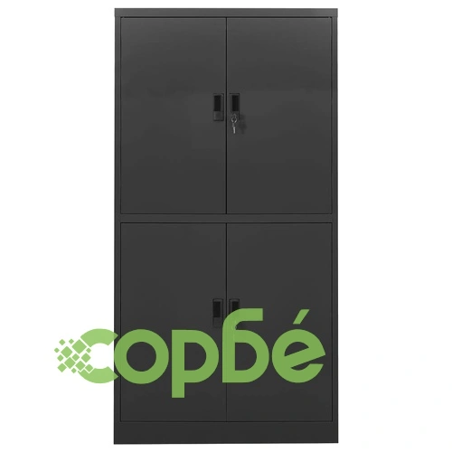 Офис шкаф, антрацит, 90x40x180 см, стомана на топ цена от sorbe.bg Офис шкаф, антрацит, 90x40x180 см, стомана ➤ топ цена ➤ sorbe.bg