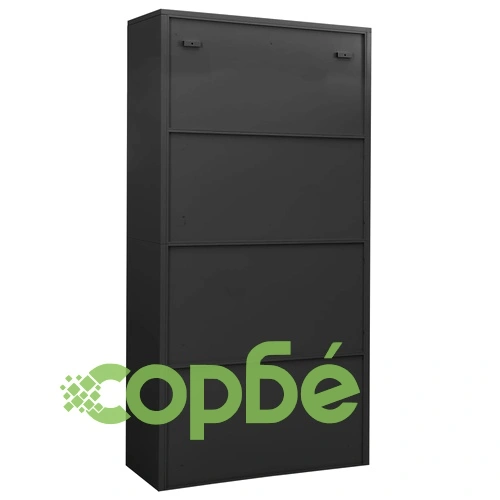 Офис шкаф, антрацит, 90x40x180 см, стомана на топ цена от sorbe.bg Офис шкаф, антрацит, 90x40x180 см, стомана ➤ топ цена ➤ sorbe.bg