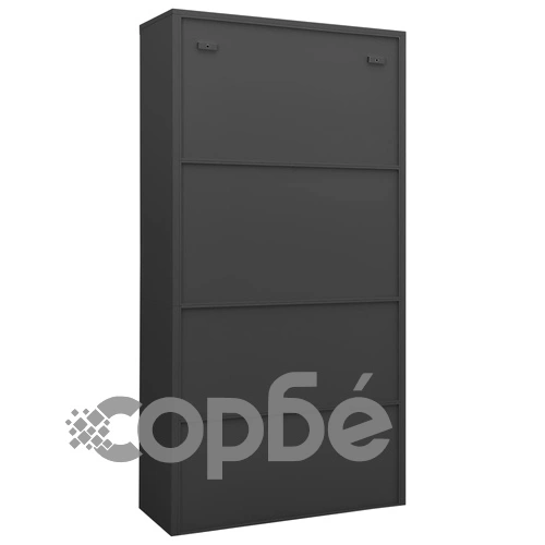 Офис шкаф, антрацит, 90x40x180 см, стомана на топ цена от sorbe.bg Офис шкаф, антрацит, 90x40x180 см, стомана ➤ топ цена ➤ sorbe.bg