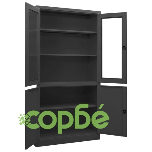 Офис шкаф, антрацит, 90x40x180 см, стомана на топ цена от sorbe.bg Офис шкаф, антрацит, 90x40x180 см, стомана ➤ топ цена ➤ sorbe.bg