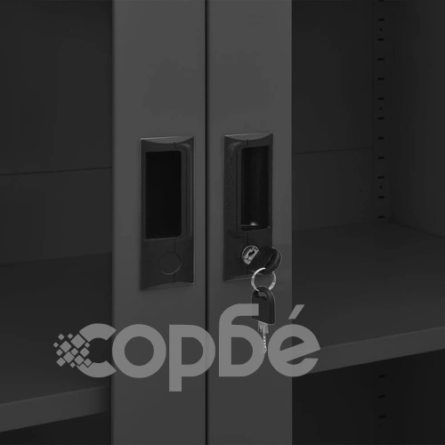 Офис шкаф, антрацит, 90x40x180 см, стомана на топ цена от sorbe.bg Офис шкаф, антрацит, 90x40x180 см, стомана ➤ топ цена ➤ sorbe.bg