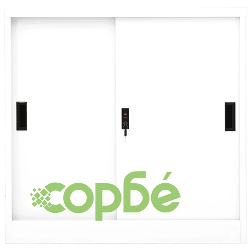 Офис шкаф с плъзгаща се врата, бял, 90x40x90 см, стомана на топ цена от sorbe.bg Офис шкаф с плъзгаща се врата, бял, 90x40x90 см, стомана ➤ топ цена ➤ sorbe.bg