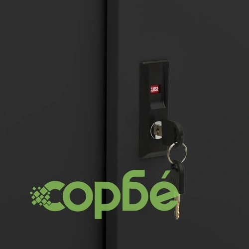 Офис шкаф с плъзгаща се врата, черен, 90x40x90 см, стомана на топ цена от sorbe.bg Офис шкаф с плъзгаща се врата, черен, 90x40x90 см, стомана ➤ топ цена ➤ sorbe.bg
