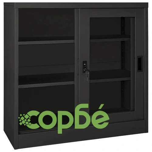 Шкаф с плъзгаща врата, антрацит, 90x40x90 см, стомана ➤ топ цена ➤ sorbe.bg