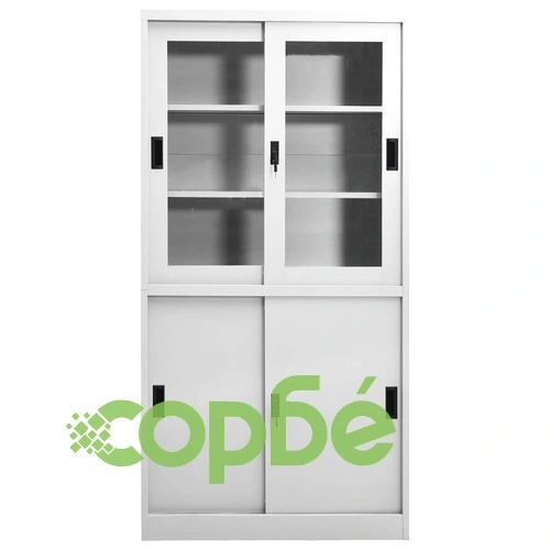 Офис шкаф с плъзгаща се врата, светлосив, 90x40x180 см, стомана на топ цена от sorbe.bg Офис шкаф с плъзгаща се врата, светлосив, 90x40x180 см, стомана ➤ топ цена ➤ sorbe.bg