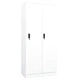 Гардероб, бял, 80x50x180 см, стомана