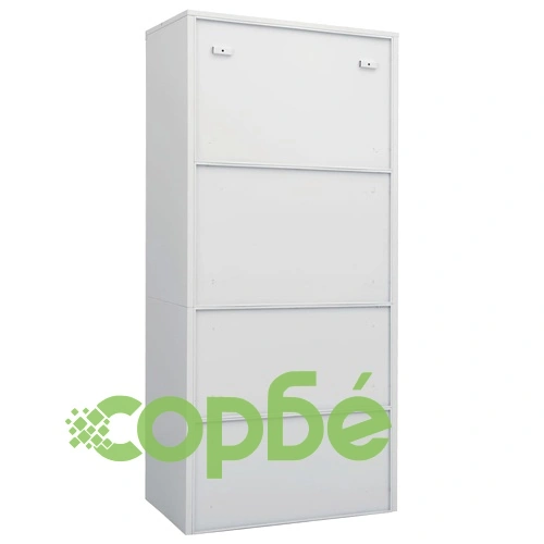 Гардероб, светлосив, 80x50x180 см, стомана ➤ топ цена ➤ sorbe.bg