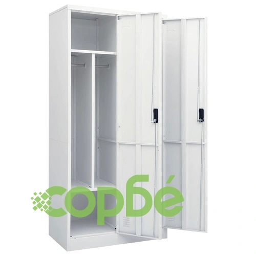 Гардероб, светлосив, 80x50x180 см, стомана ➤ топ цена ➤ sorbe.bg