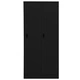 Гардероб, черен, 80x50x180 см, стомана
