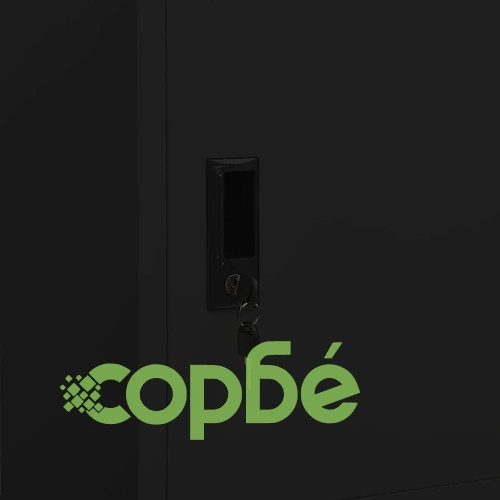 Гардероб, черен, 80x50x180 см, стомана ➤ топ цена ➤ sorbe.bg