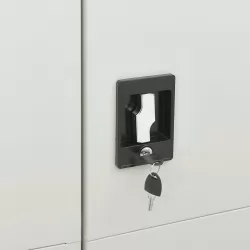 Заключващ се шкаф, светлосив, 90x40x180 см, стомана