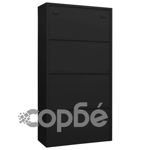 Заключващ се шкаф, черен, 90x40x180 см, стомана на топ цена от sorbe.bg Заключващ се шкаф, черен, 90x40x180 см, стомана ➤ топ цена ➤ sorbe.bg