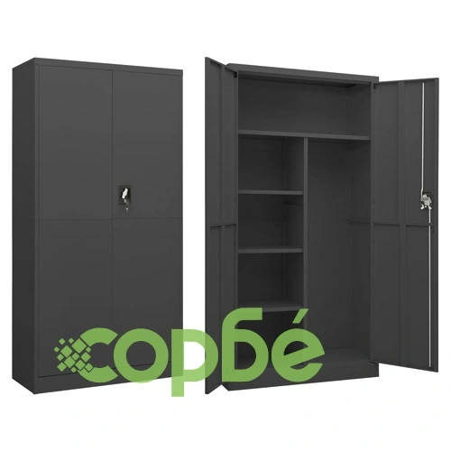 Заключващ се шкаф, антрацит, 90x40x180 см, стомана на топ цена от sorbe.bg Заключващ се шкаф, антрацит, 90x40x180 см, стомана ➤ топ цена ➤ sorbe.bg