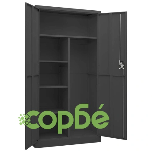 Заключващ се шкаф, антрацит, 90x40x180 см, стомана на топ цена от sorbe.bg Заключващ се шкаф, антрацит, 90x40x180 см, стомана ➤ топ цена ➤ sorbe.bg
