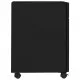 Мобилен офис шкаф, черен, 30x45x59 см, стомана