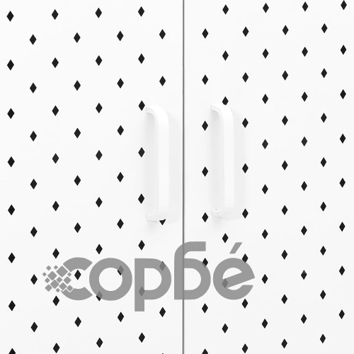 Бюфет, бял, 75x35x75 см, стомана ➤ топ цена ➤ sorbe.bg