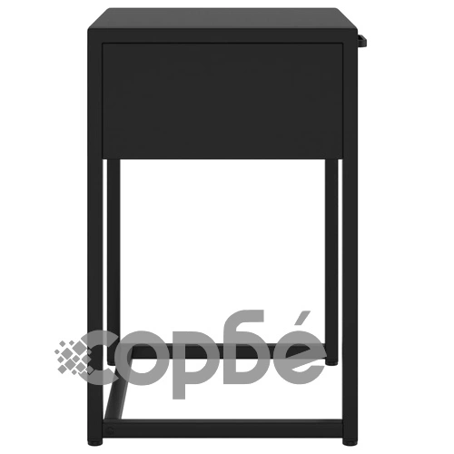 Нощно шкафче, черно, 38х35х54 см, стомана ➤ топ цена ➤ sorbe.bg