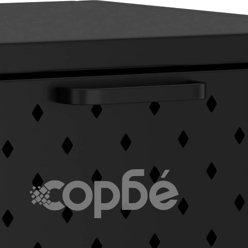 Нощно шкафче, черно, 38х35х54 см, стомана ➤ топ цена ➤ sorbe.bg