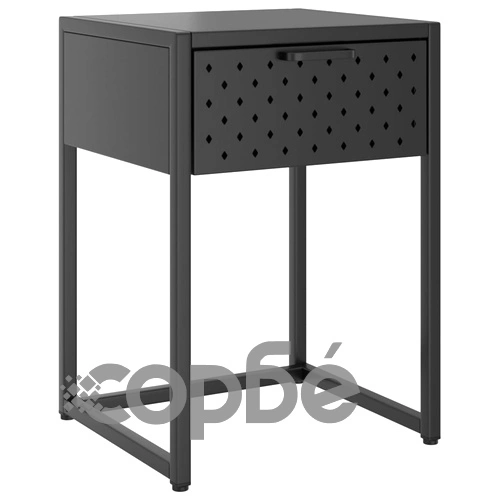 Нощно шкафче, антрацит, 38х35х54 см, стомана ➤ топ цена ➤ sorbe.bg