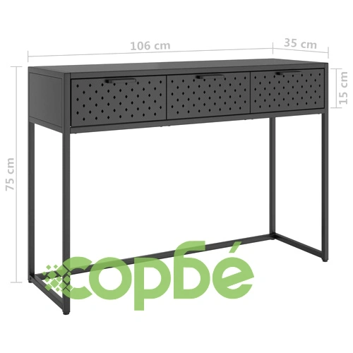 Конзолна маса, антрацит, 106x35x75 cм, стомана ➤ топ цена ➤ sorbe.bg