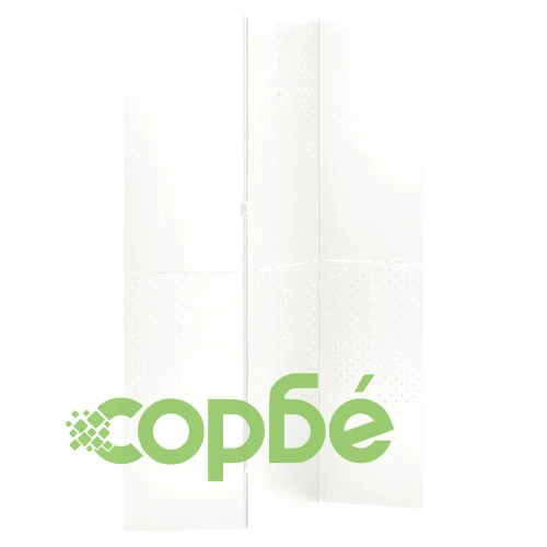 Параван за стая, 3 панела, бял, 120x180 см, стомана ➤ топ цена ➤ sorbe.bg