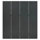 Параван за стая, 4 панела, антрацит, 160x180 см, стомана