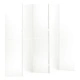 Параван за стая, 5 панела, бял, 200x180 см, стомана