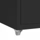 Мобилен офис шкаф, черен, 28x41x69 см, метал