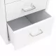 Мобилен офис шкаф, бял, 28x41x69 см, метал