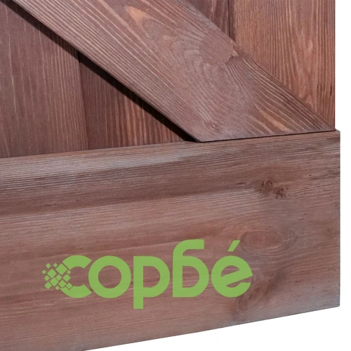 Врата, 100x210 см, борово дърво масив, кафява ➤ топ цена ➤ sorbe.bg