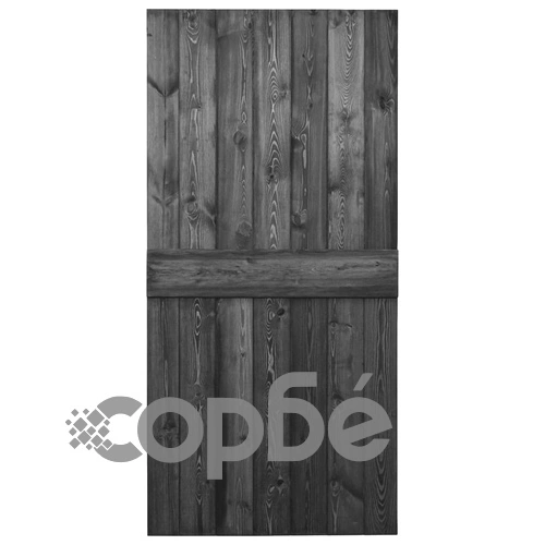 Врата, 100x210 см, борово дърво масив, черна ➤ топ цена ➤ sorbe.bg