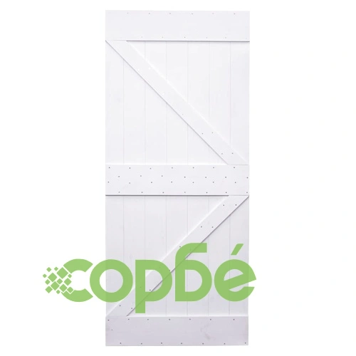 Врата, 80x210 см, борово дърво масив, бяла ➤ топ цена ➤ sorbe.bg