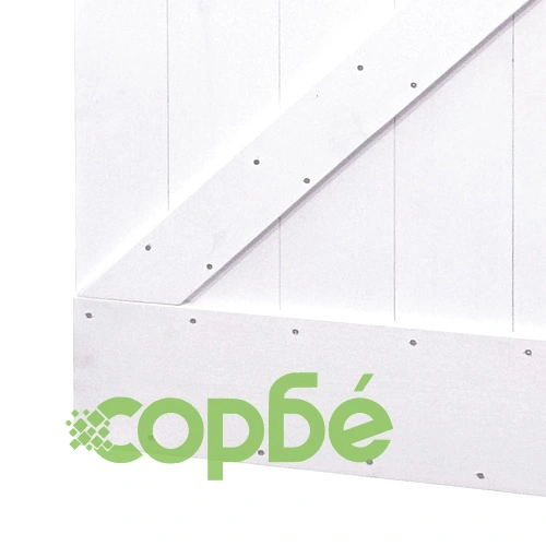 Врата, 90x210 см, борово дърво масив, бяла ➤ топ цена ➤ sorbe.bg