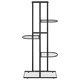 5-етажна поставка за цветя, 43x22x98 см, черен, метал