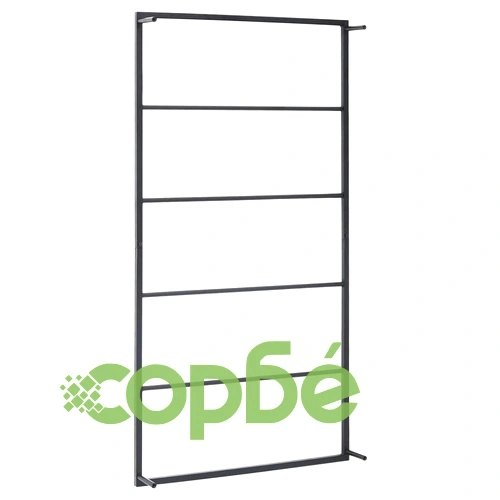 Поставка за кърпи, черна, 60x10x116 см, стомана ➤ топ цена ➤ sorbe.bg