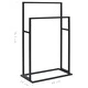 Свободностояща поставка за кърпи, черна, 48x24x78,5 см, желязо