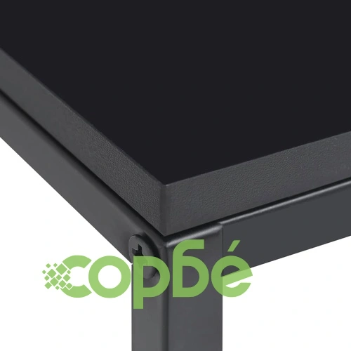 Странични маси, 2 бр, черни, стомана ➤ топ цена ➤ sorbe.bg