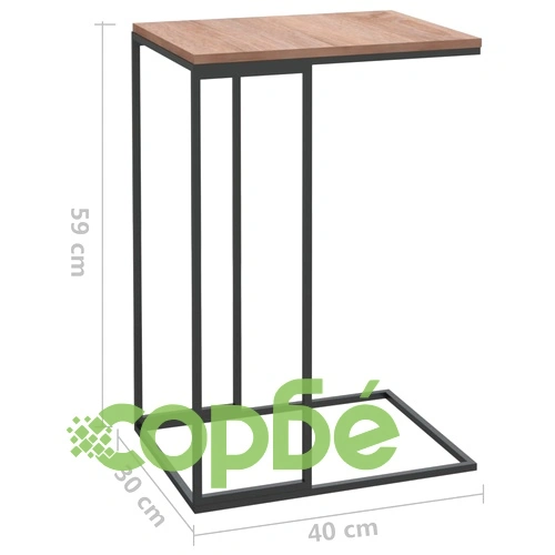 Странична маса, черна, 40x30x59 см, инженерна дървесина ➤ топ цена ➤ sorbe.bg